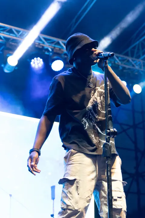 2025 Fair Play South Africa winner Xtreem Makhayeni performing on stage.